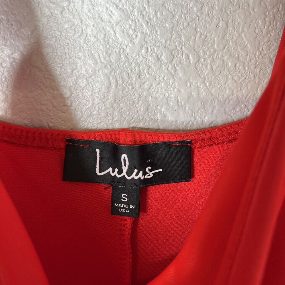 Lulu's Red Ruffle Strap Dress - Picture 5 of 6